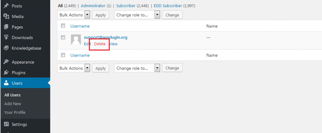Create a WordPress support user account - WPPlugin LLC